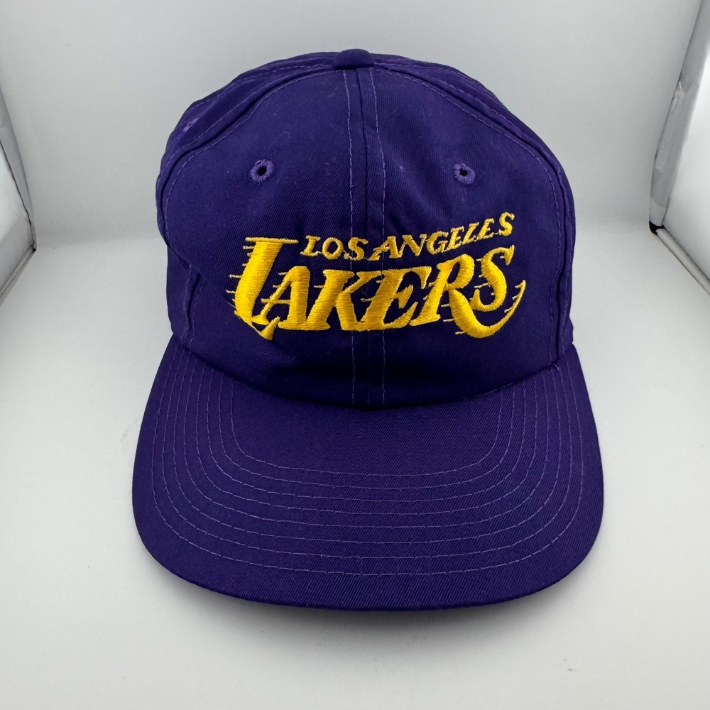Los Angeles Lakers Script Sports Specialties Hat Purple Vintage Snapback NBA Cap